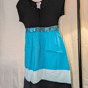 Justice Black and Blue Kids Dress